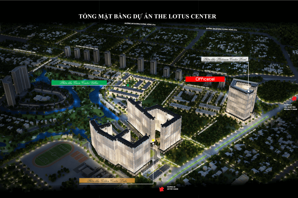 Phối cảnh tổng thể dự án The Lotus Center